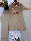 Sr 1722 Salsa Silk Embroidery Work Kurti With Bottom Dupatta